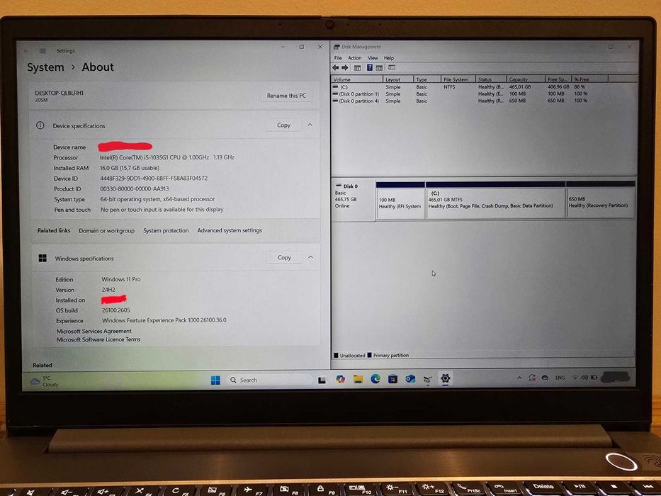 Продавам Lenovo ThinkBook 15-IIL перфектен