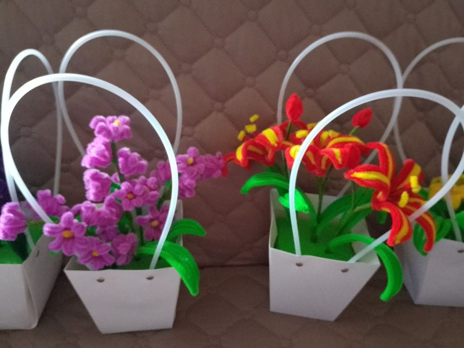 Цветя ръчна изработка