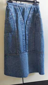 Fusta midi din denim