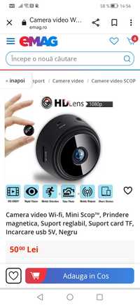 Mini Camera Wifi Full HD 1080p Suport Card 64 GB