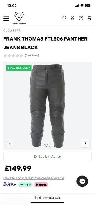 Pantaloni motor FRANK THOMAS FTL306 PANTHER marimea 54