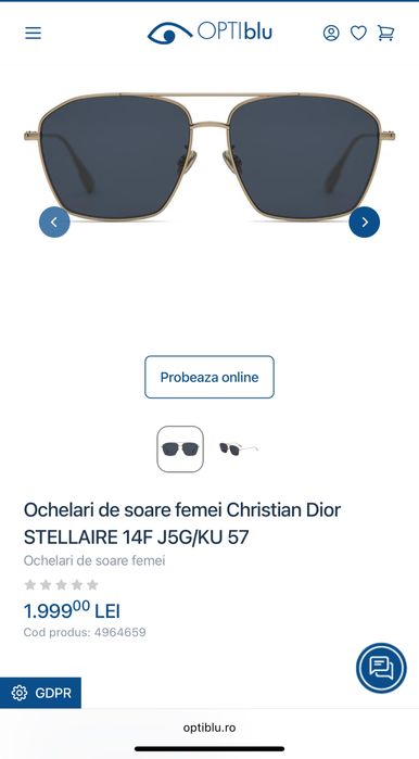 Ochelari de soare femei Christian Dior STELLAIRE 14F J5G/KU 57