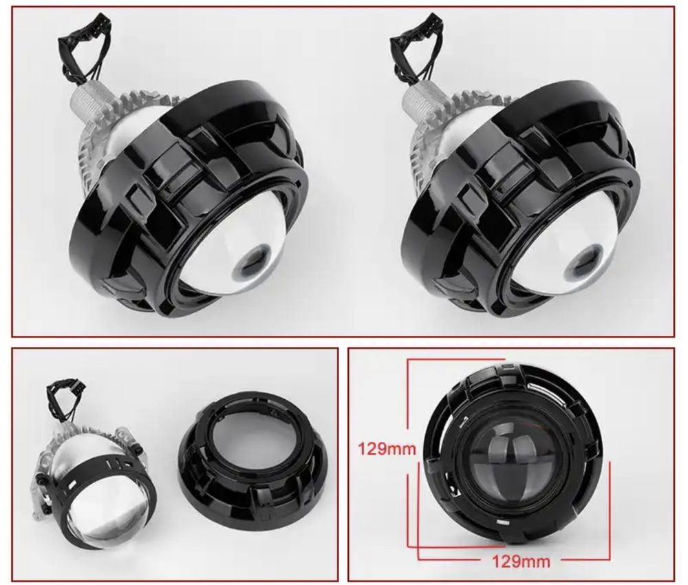 Ornamente lupe 3 inch bi led/bi xenon