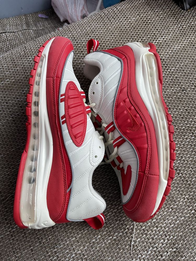 Nike Air Max 98 University Red Jordan Running Tennis Court Federer NBA