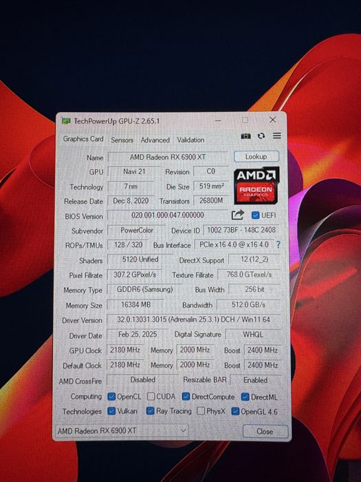 Pc 5700x3d 32gb ram 6900xt