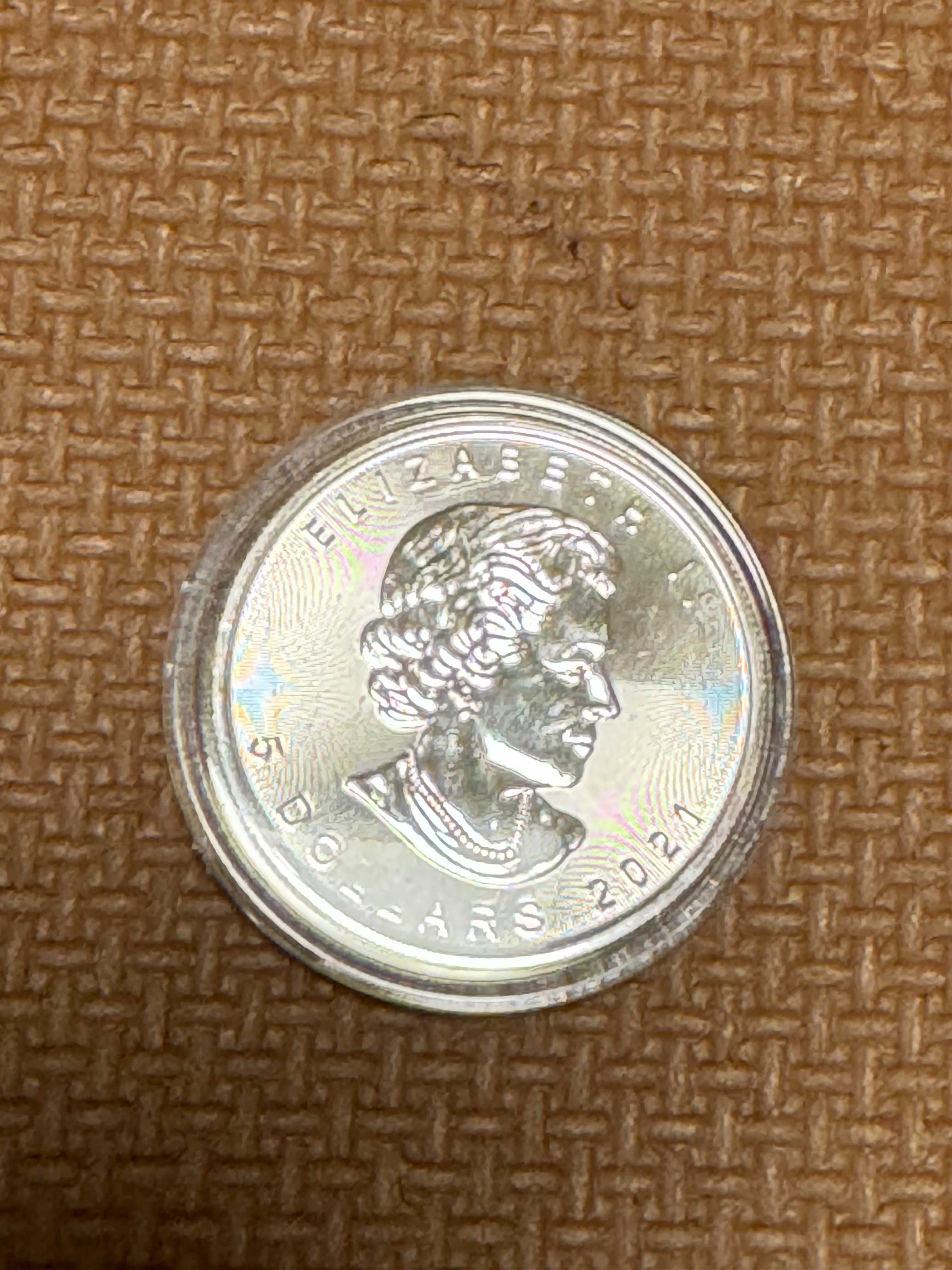 Moneda Lingou 1 Uncie Argint Frunza de Artar Maple Leaf Canada 2021