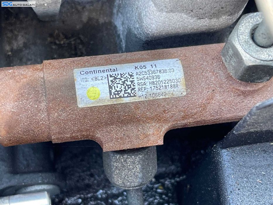 Rampa Presiune Injectoare cu Senzor Regulator Mercedes GLA 180 X156 1.5 CDI 2014 - Prezent Cod A2C53367836 H8201225030 8201225030 175218188R[S0293]