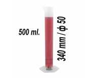 Мерителен цилиндър 500 мл - колба за спиртомер и захаромер