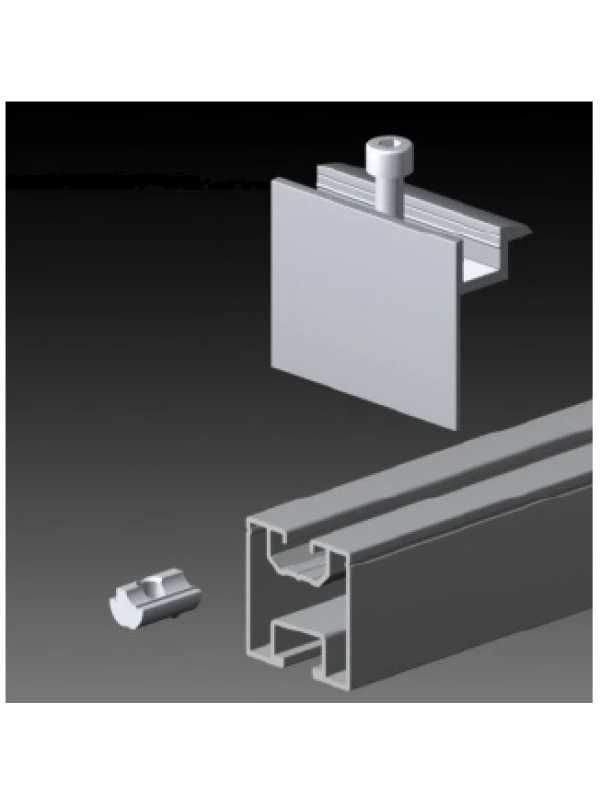 Алуминиева крайна скоба за закрепване на фотоволтаични панели