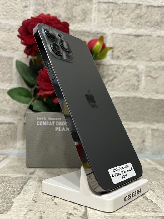  Carcasă iPhone 12 Pro Max NEGRU / ALBASTRU / GOLD (Originală) 