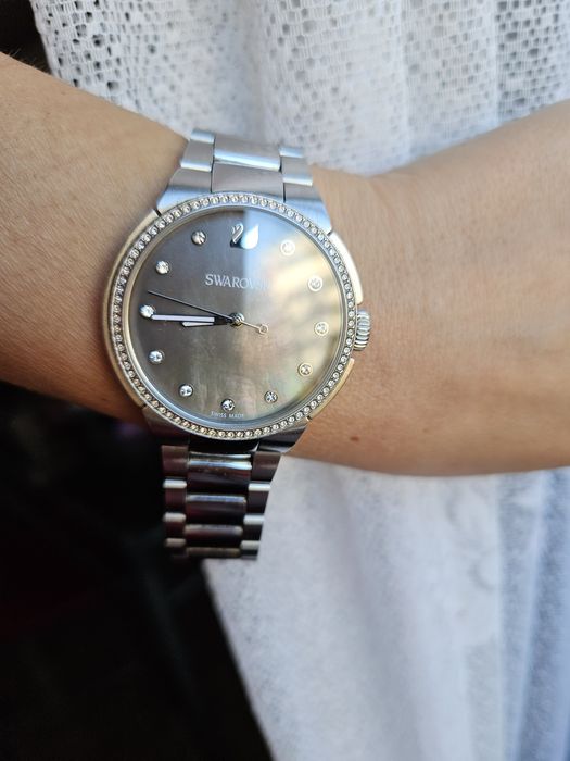 Ceas swarovski argintiu