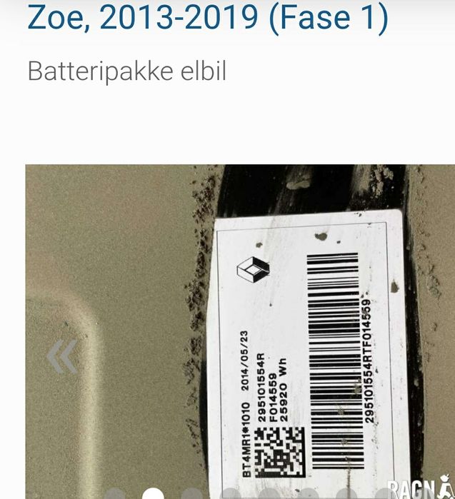 vind baterie Renault Zoe electrica