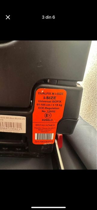 Scaun auto pentru copiii Britax Romer DualFix M I-Size