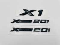 Set embleme compatibile BMW X1 x-drive 20i negru