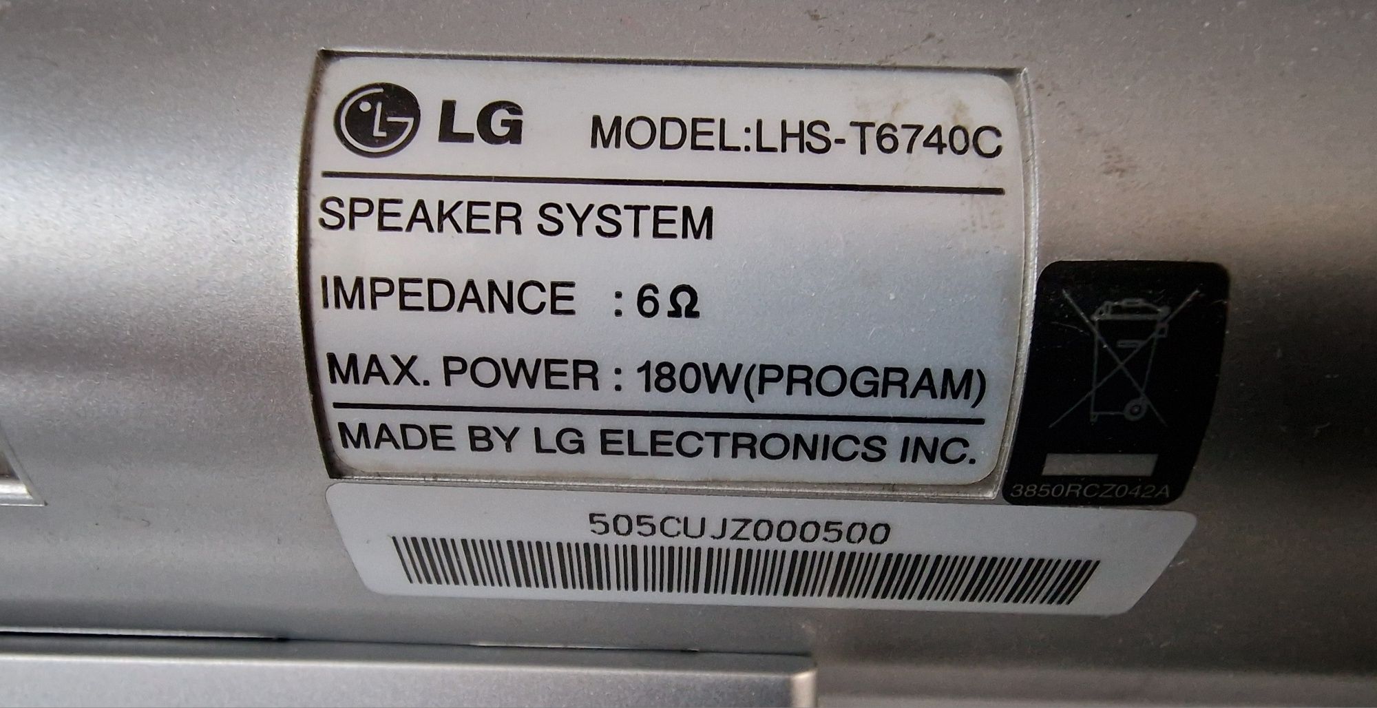 LG LHS-T6740 DVD/CD Home Theatre System
