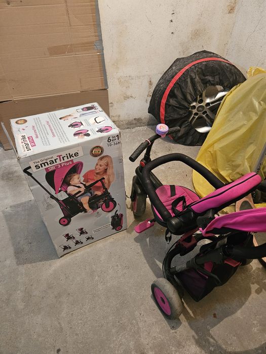 Сгъваема триколка 6-в-1 на smarTrike STR3, розов цвят