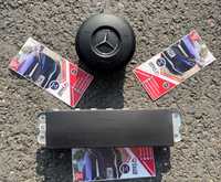 Mercedes Benz airbag volan / airbag genunchi set centuri - plansa bord