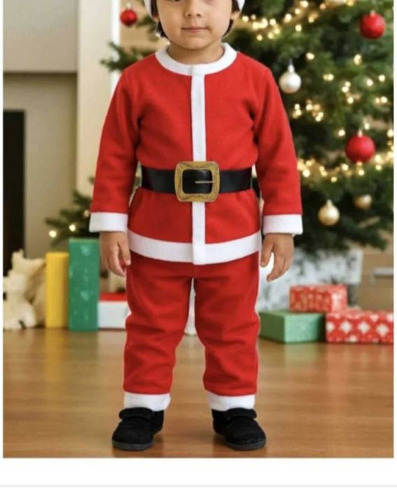Costum de Mos Crăciun pentru copii, pt 0-2 ani, 2-4 ani și 4-6 ani