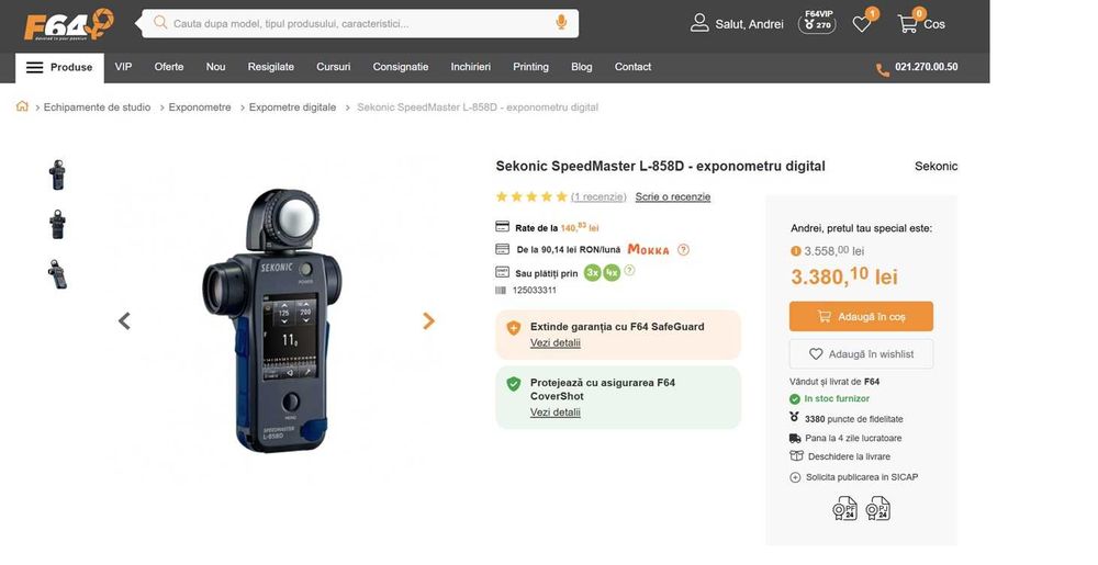 Sekonic SpeedMaster L-858D - exponometru digital
