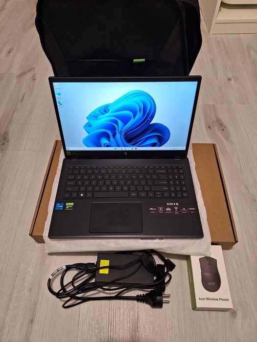 Laptop Acer Gaming 15.6 , Nitro  V15 ANV15-51, Rucsac Acer, Mouse Acer