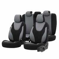 комплект калъфи за седалки за кола otom ruby 1202 grey/black 3-zip ...