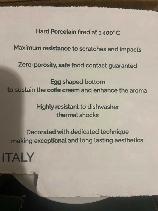 ОРИГИНАЛНИ! La Marzocco порцеланови чаши за еспресо – 4 броя с чинийки