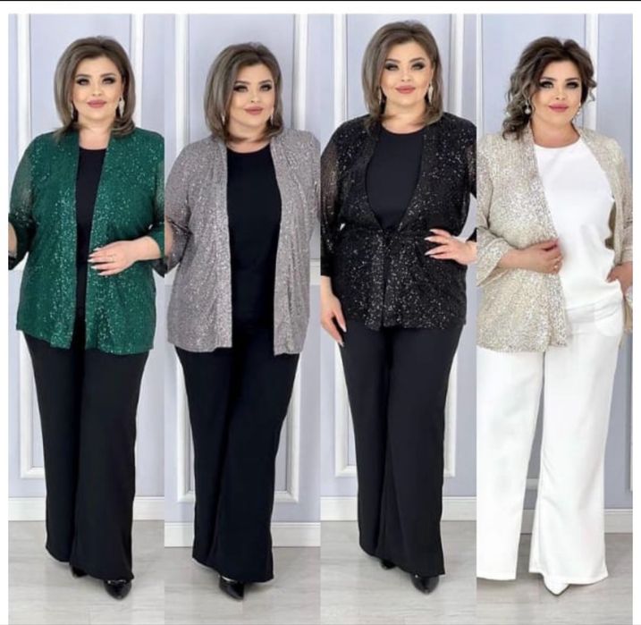 Костюм белый с брюками