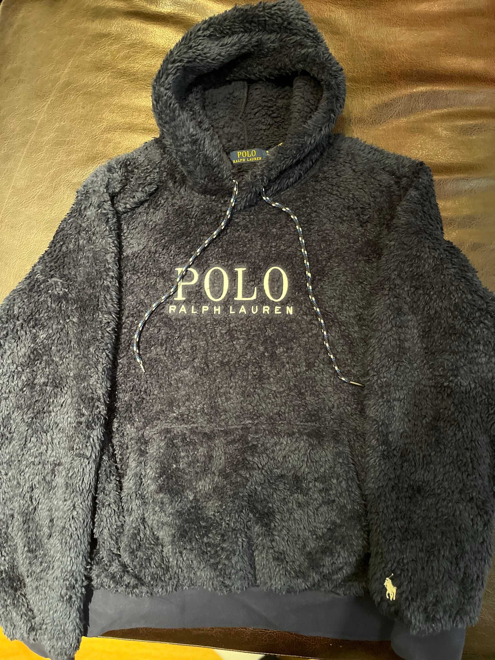 Polo Ralph Lauren sherpa fleece hoodie navy