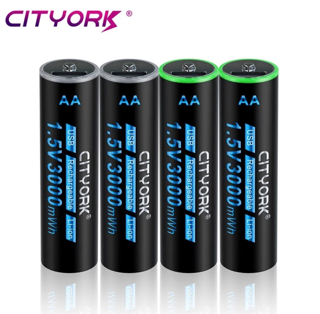 Батарейки АА, пальчиковые акумулятор, USB зарядка