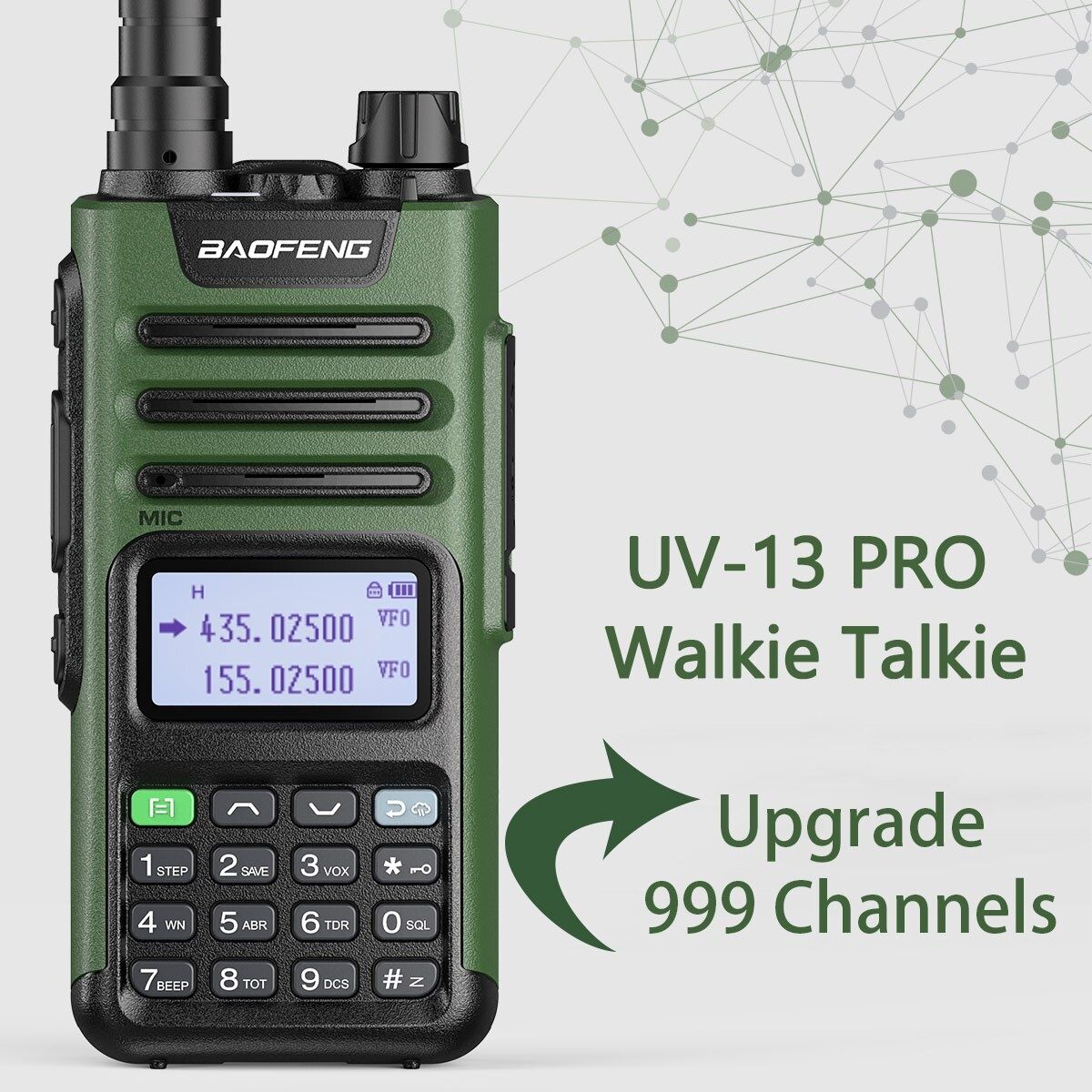 Baofeng walkie talkie UV13 PRO Acumulator cu USB TIP-C