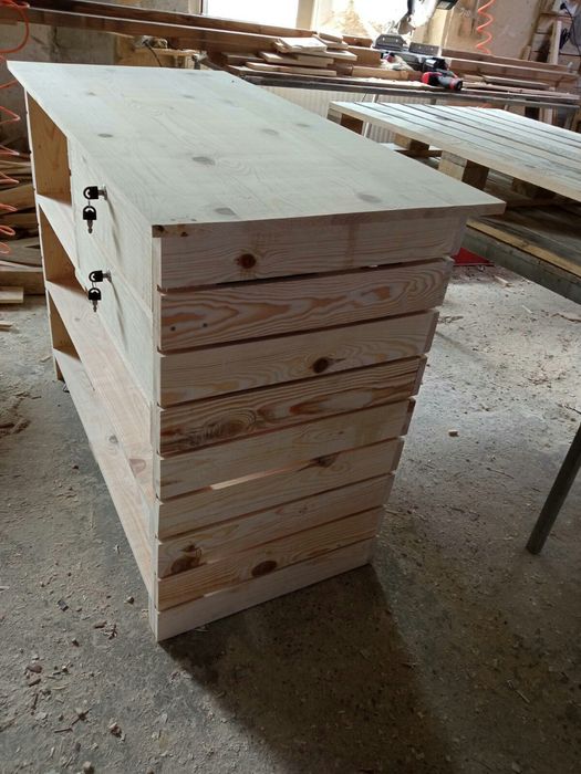 Търговска щанд маса с чекмеджета