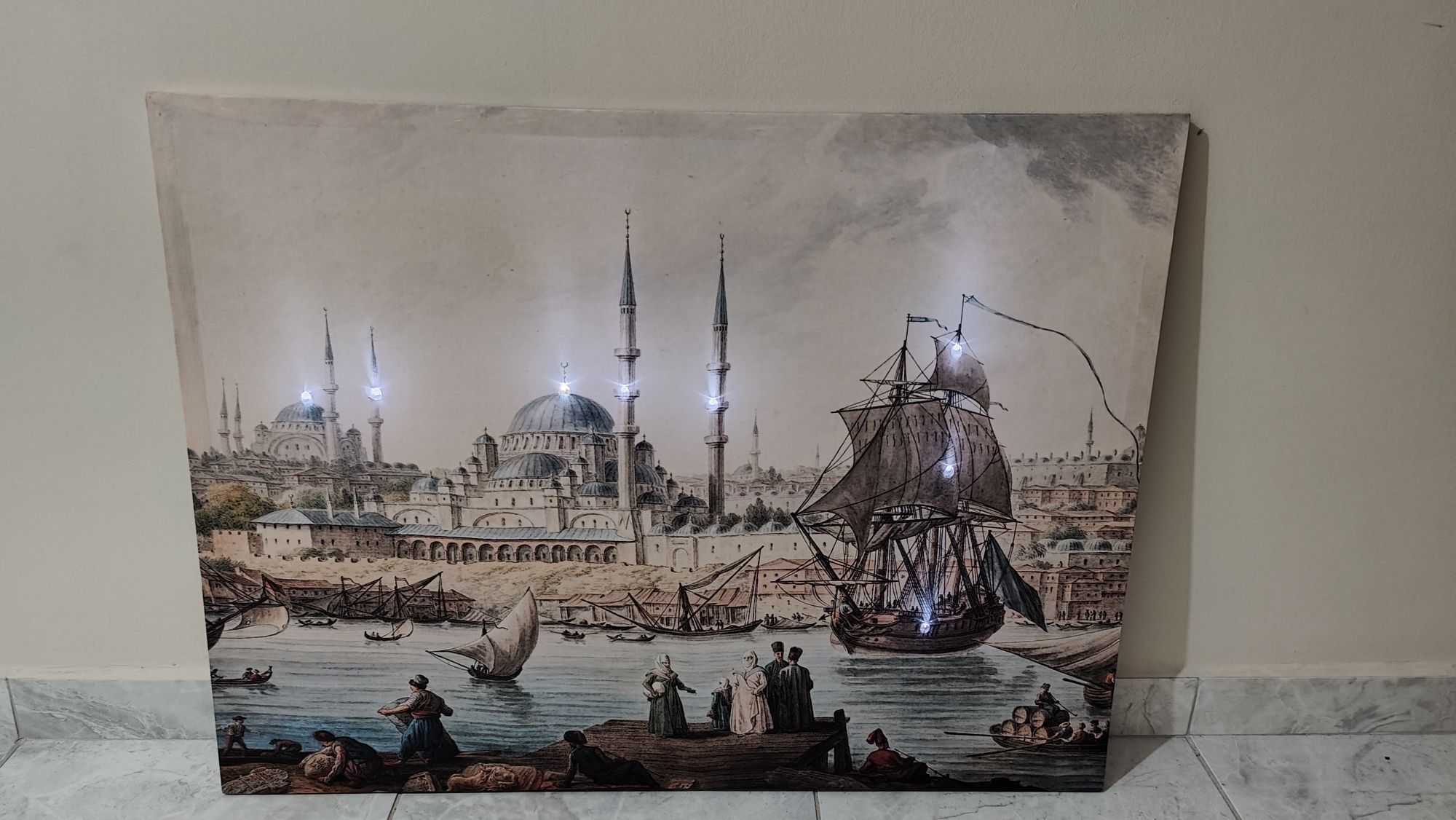 Светеща картина с LED осветление - сюжет от османско време