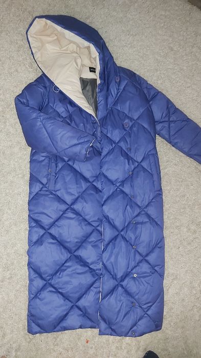 Зимний длинный пуховик