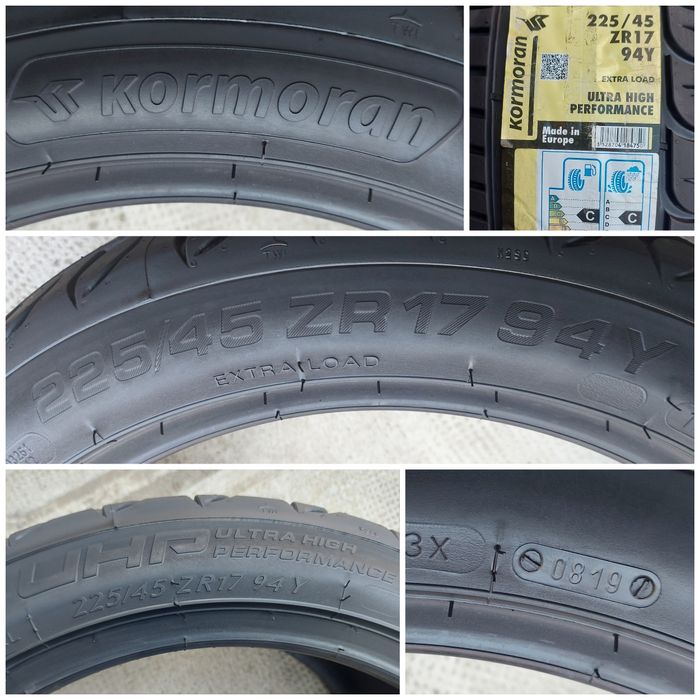 O bucată 225/45 R17 vară - una Kormoran Dunlop