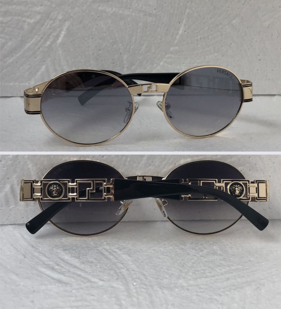 -33 % разпродажба Versace слънчеви очила кръгли овални прозрачни кафяв