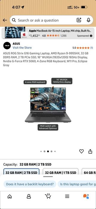 Asus rog sitrix G16 igravoy