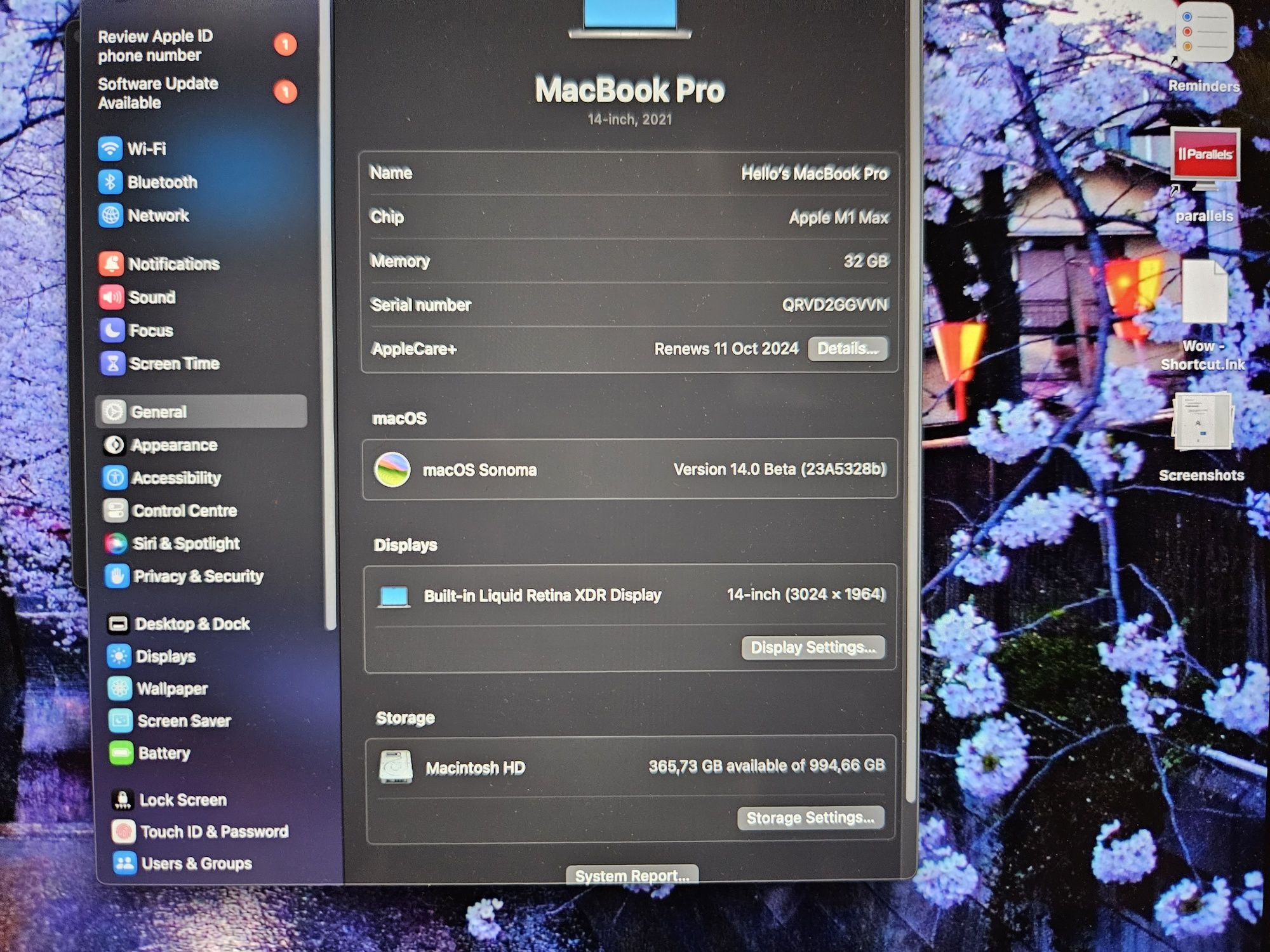 Macbook pro M1 MAX 10 / 24 / 32 / 1TB APPLE CARE+