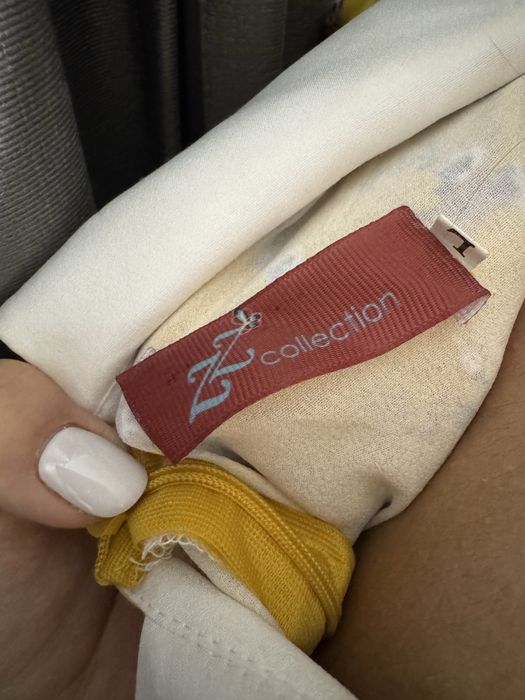 желтое платье и фиолетовый шифоновый топ Zz collection.mango юбка