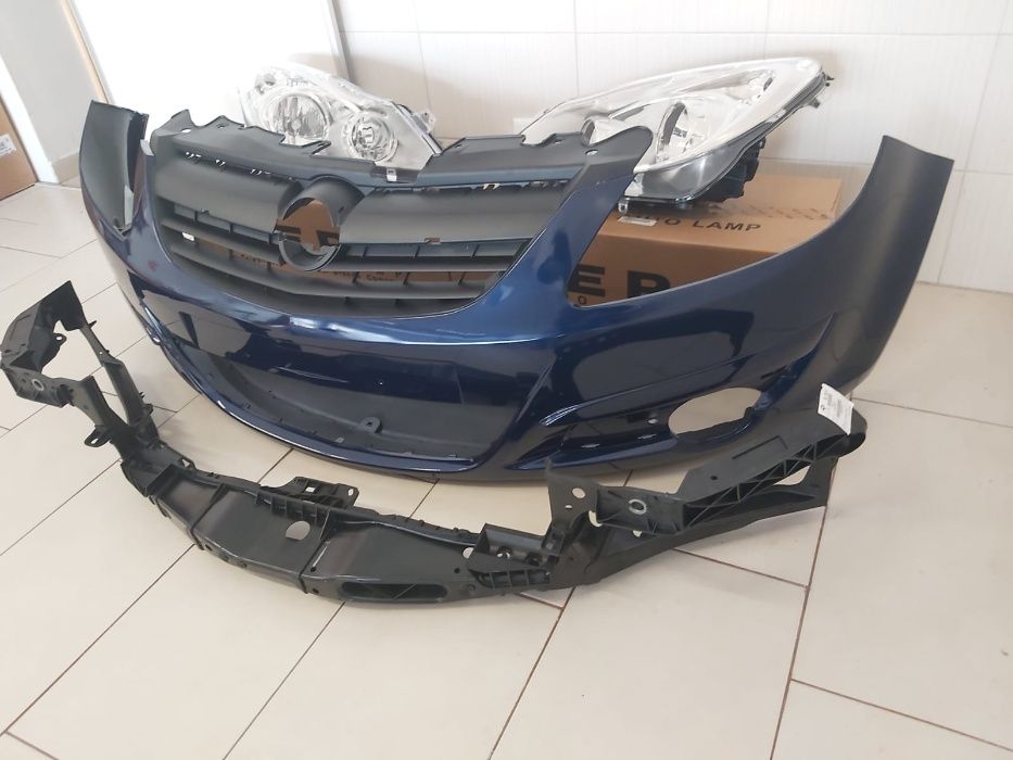 Pachet Bara Fata+Faruri+Trager Opel Corsa D 2006-2011 (Z21B-Albastru)