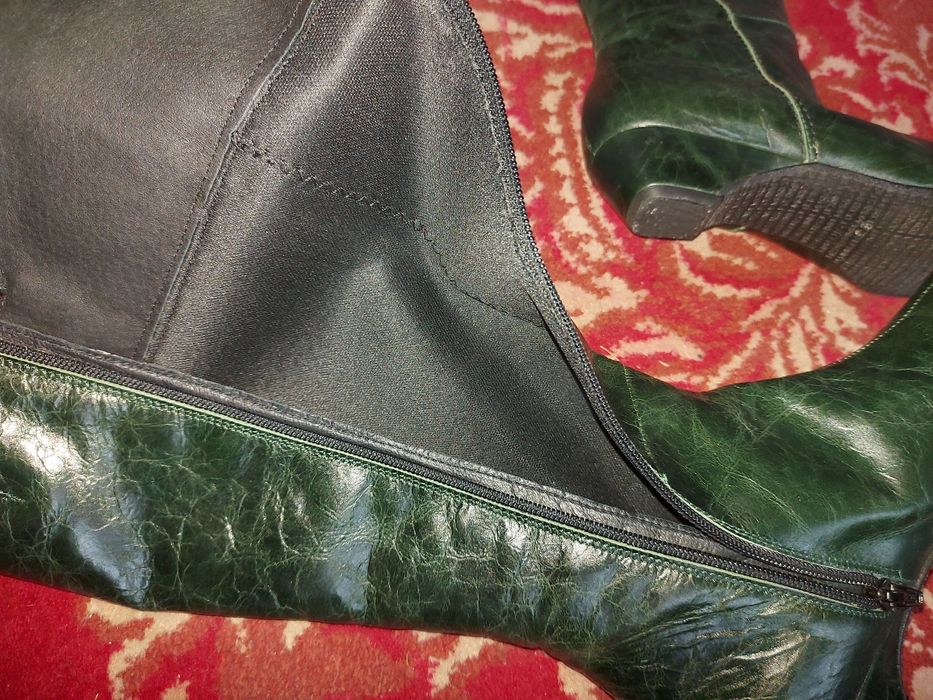 Cizme 36 piele verzi