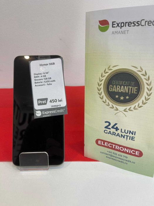 (Ag43) Honor X6B 4GB 128GB B3598 2 ANI GARANTIE!