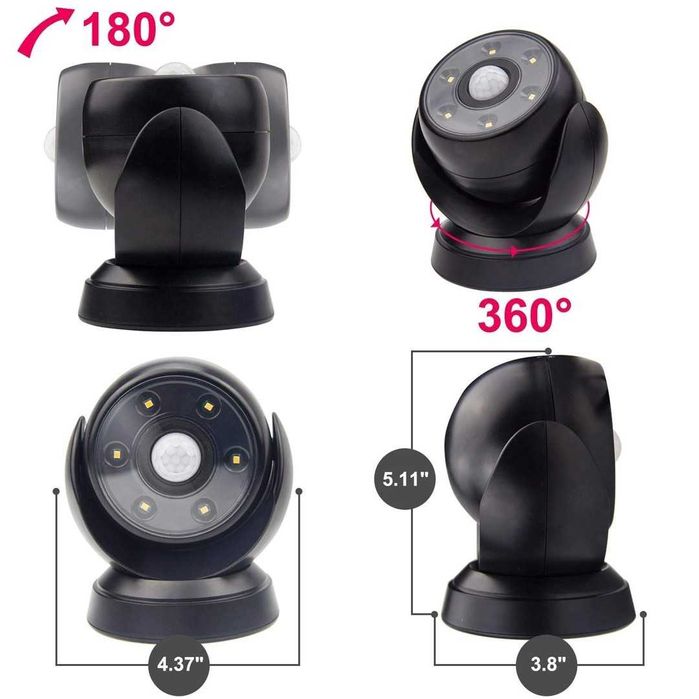 Lampă LED cu senzor de mișcare , lampă de securitate exterioară