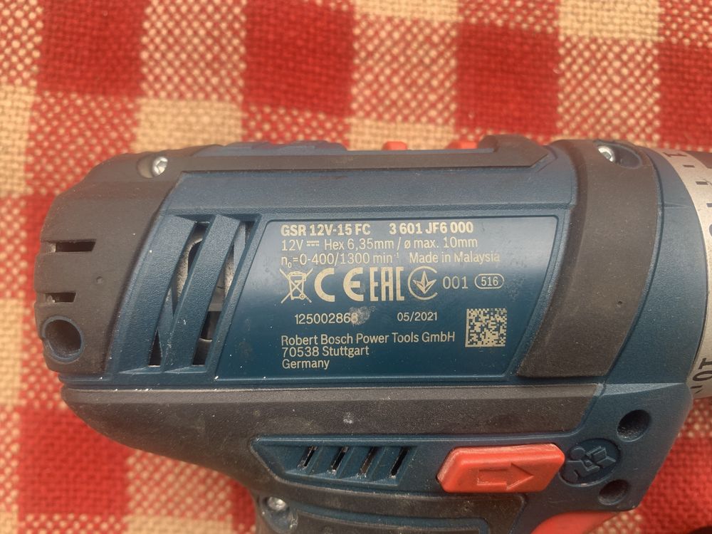 Bosch GSR 12V-15 FC/GFA 12-H/винтоверт с допълнителна приставка за SDS