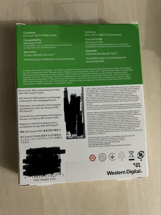 SSD Western Digital Green 2TB SATA III - SIGILAT