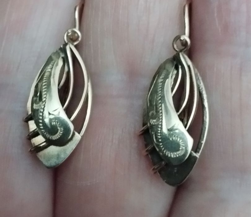 Cercei aur 14k model vintage