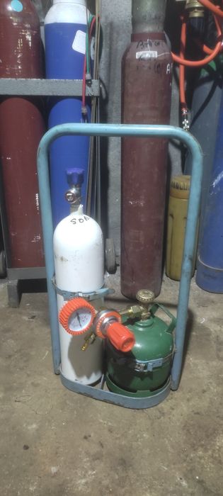 Chit butelie oxigen si GPL  aparat sudura cu regularor gpl si suport