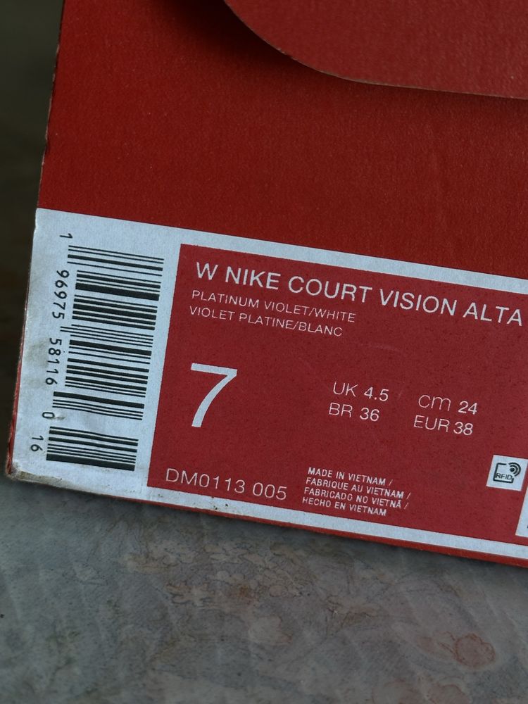 Nike Court Vision Alta LTR, Номер 38 / 24см