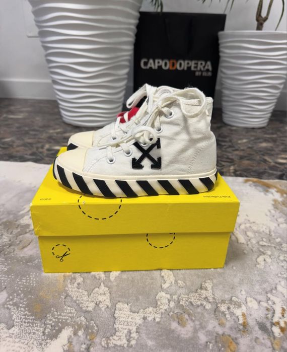 Off-White Vulcanized Mid-Top Kids