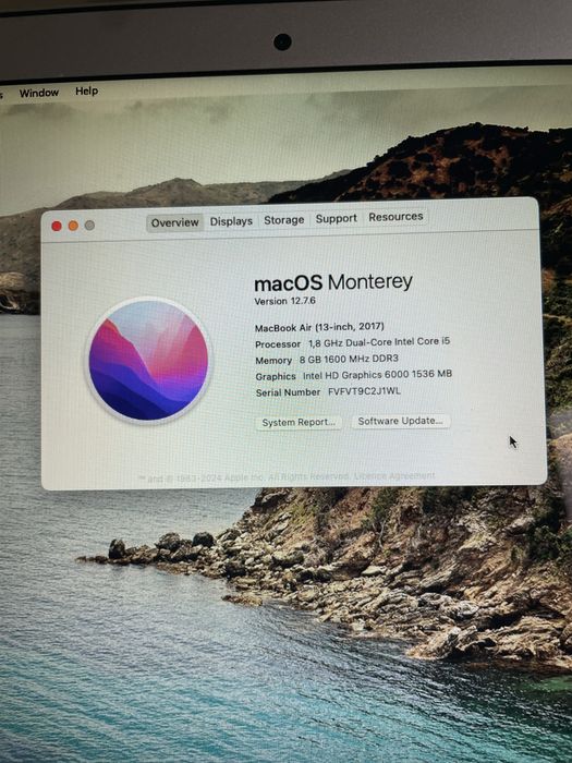 Macbook Air 8gb/256gb