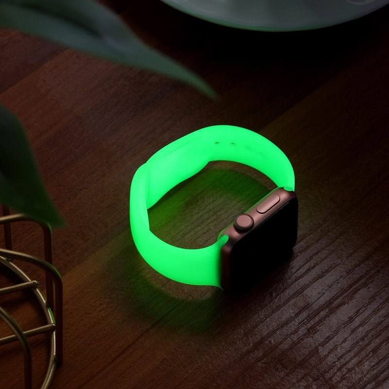 Brățară Fluorescenta Apple Watch Mov/Verde. Pentru adulți:38 40 41 M-L